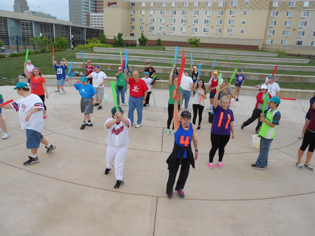 Our community coming togther, dancing to Take me Out to the Ball Game with friends from the Dance Collective, Dance for Disabilities, and more.